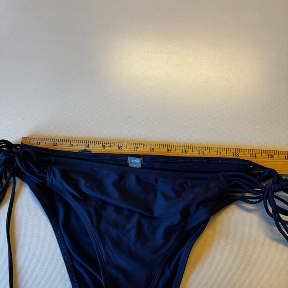 Aerie Swim Bikini Bottoms Womens XL Navy Fringe Side Ties - Picture 3 of 6